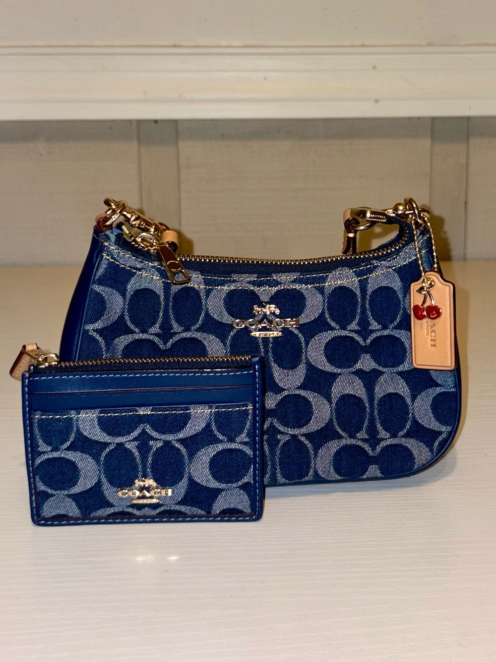 Coach Teri Mini Crossbody Bag In Signature Denim
& Mini ID Skinny